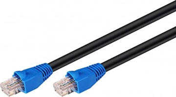 Goobay 94392 CAT6 Kabel für Außenbereich Netzwerkkabel UV- und Wassergeschützt schwarz/blau - 1