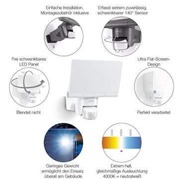 Steinel LED-Strahler XLED Home 2 graphit, Flutlicht, schwenkbar, 14.8 W, 140° Bewegungsmelder, 14m Reichweite, 1184 lm - 5